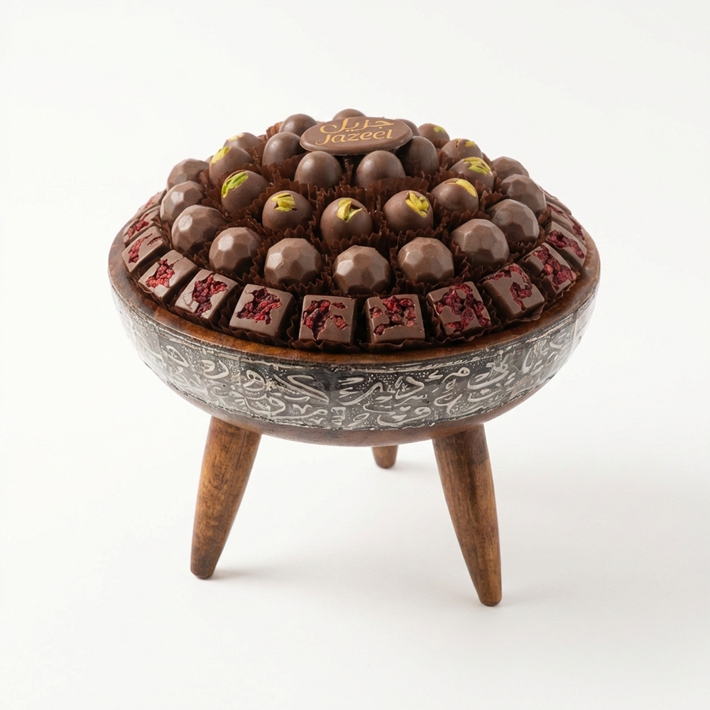 U11 صينية مكشوف حروف ثلاث ارجل 550 جم