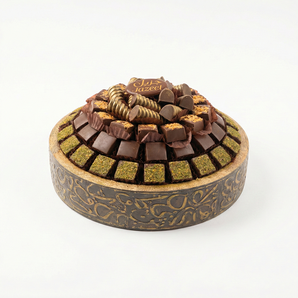 U42 صينية خشب حروف بدون قاعدة  فضى 650 جم