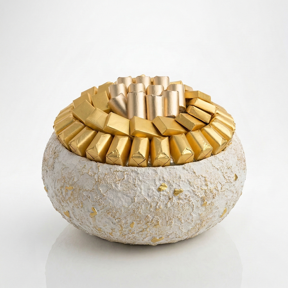 W16 صينية ريزن ديكور ذهبي  850 جم