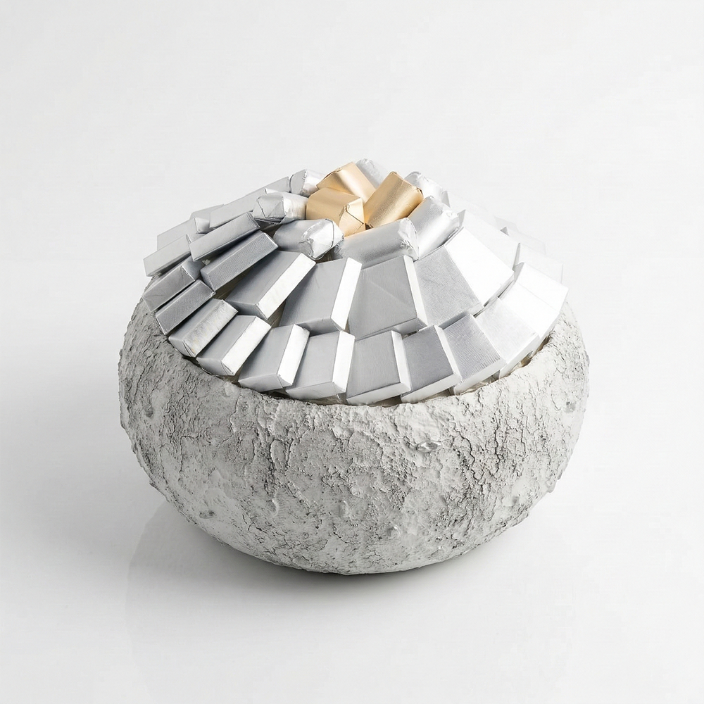 W17 صينية ريزن ديكور فضي  700 جم